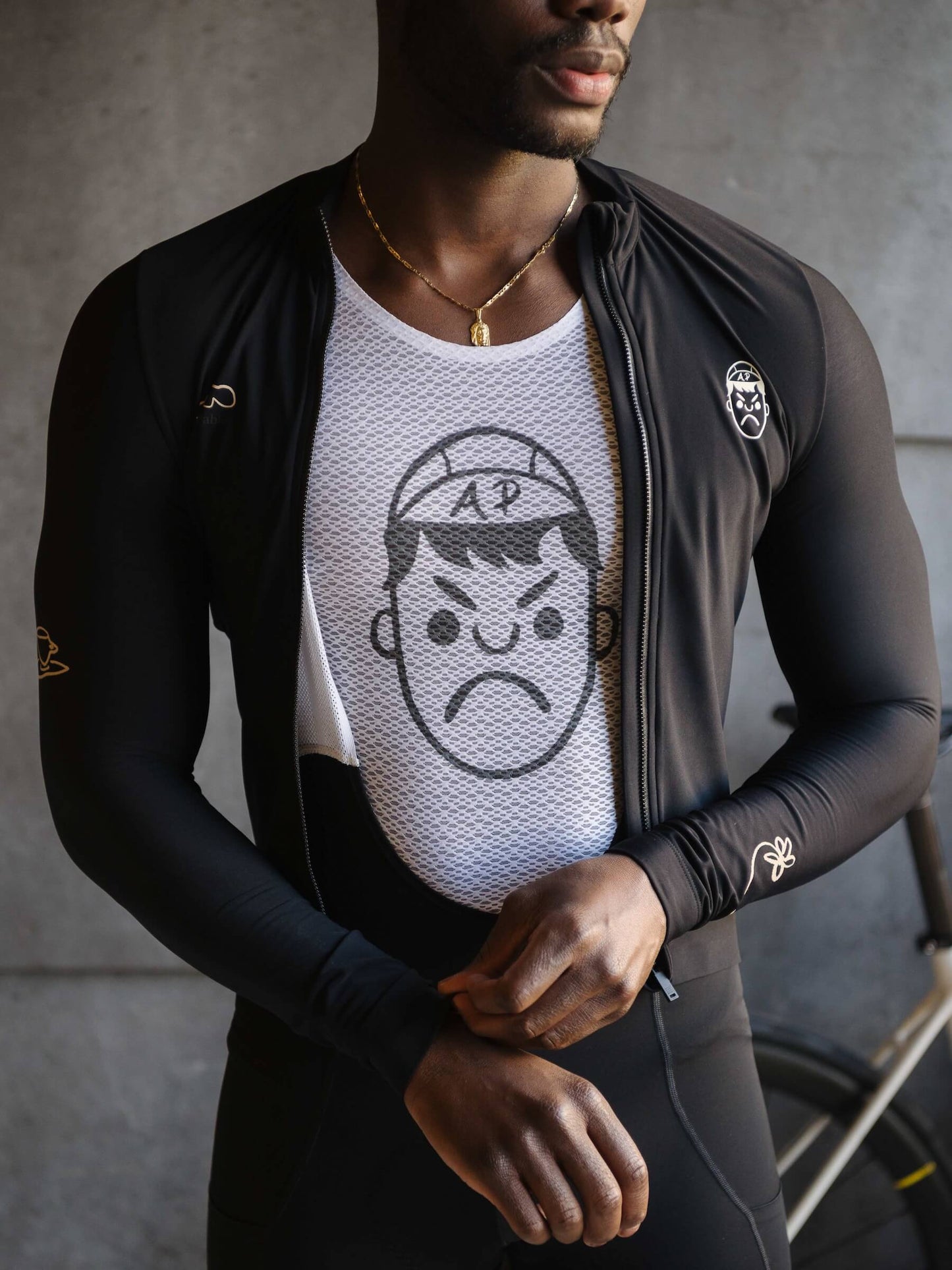 White Mesh Cycling Base Layer