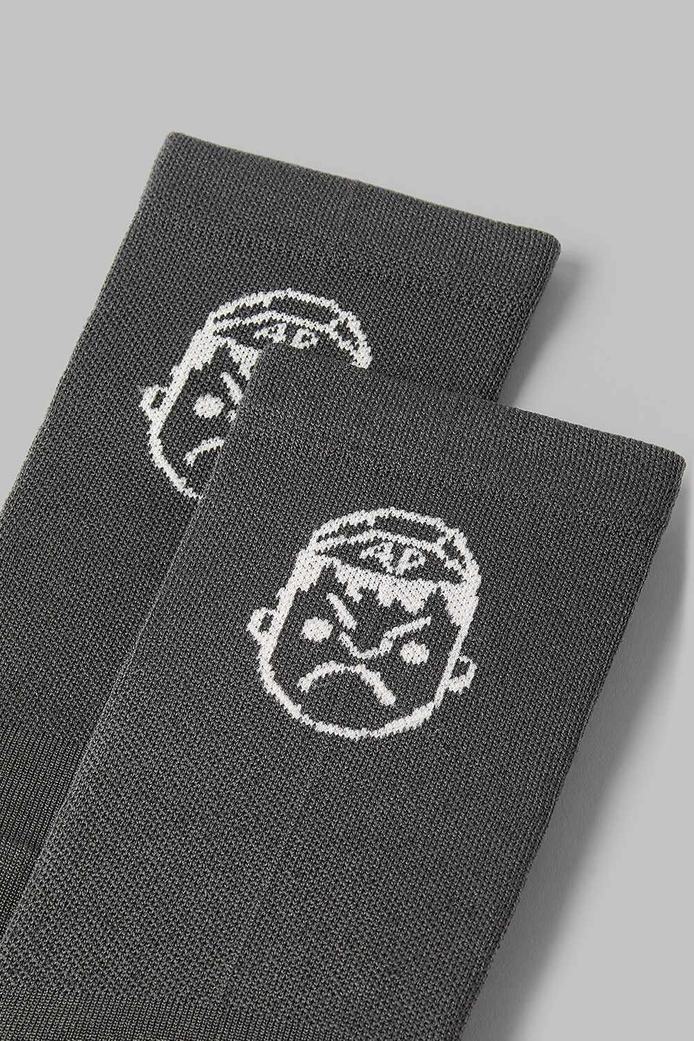 High Top Classic Charcoal Cycling Socks