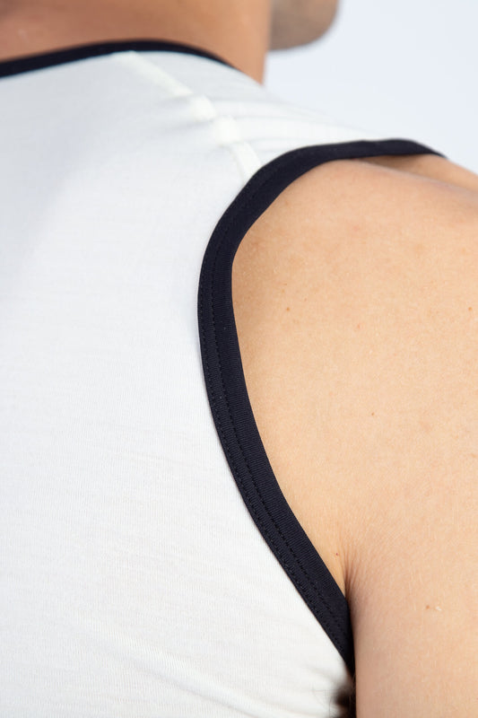 Wool Cycling Base Layer | White Sand