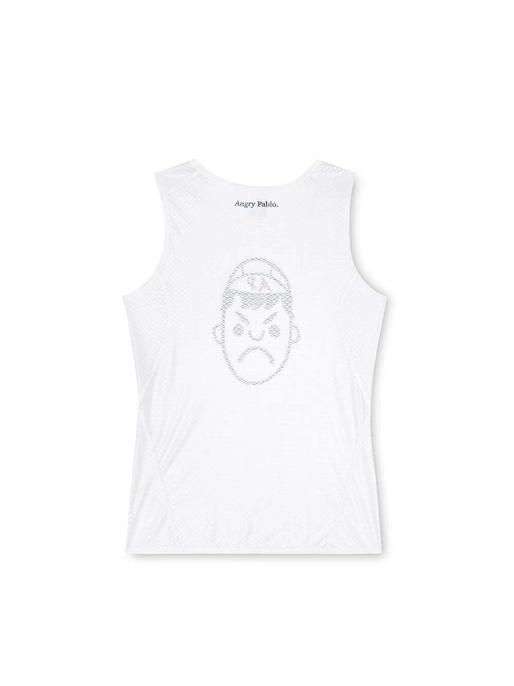 Lightweight Mesh Sleeveless Undervest / White